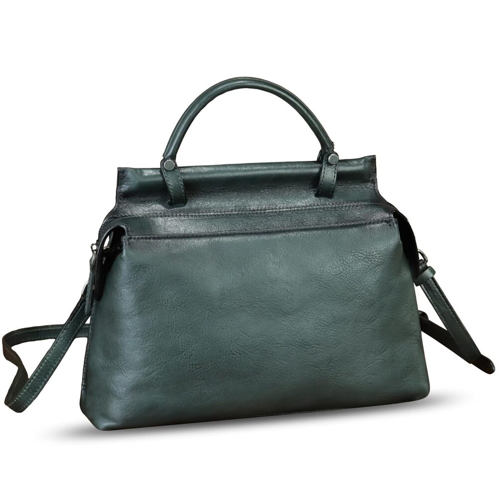 3319 Leather Handbag Retro Leather Crossbody Bag Pouch Vintage Handbag